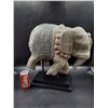 Image 1 : Wooden Standing Elephant Décor