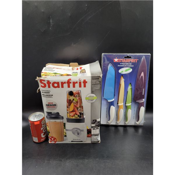 Starfrit Personal Blender & 4 Piece Knife Set