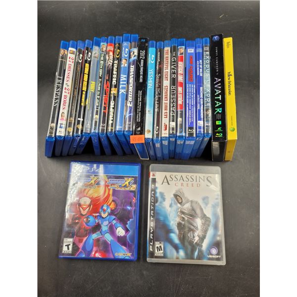 Blu-Ray DVD & PlayStation Game Lot