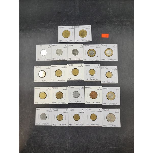 Assorted France Coin Lot