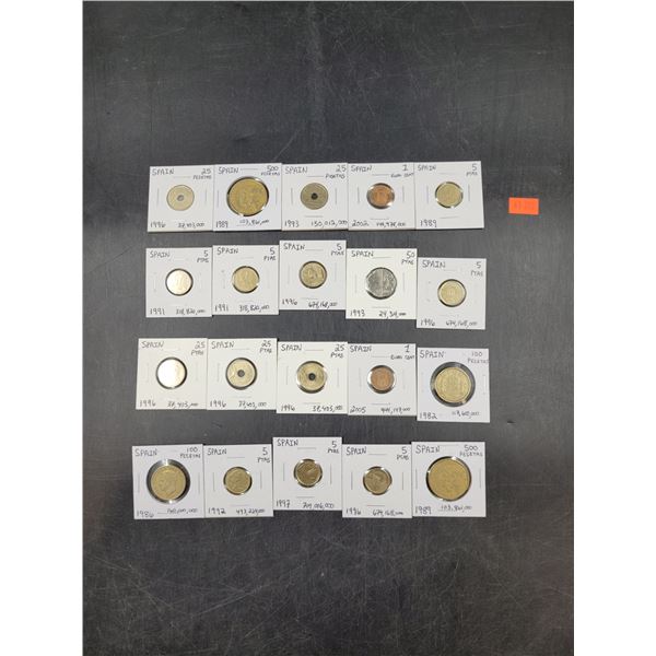 Assorted Spain Coin Lot