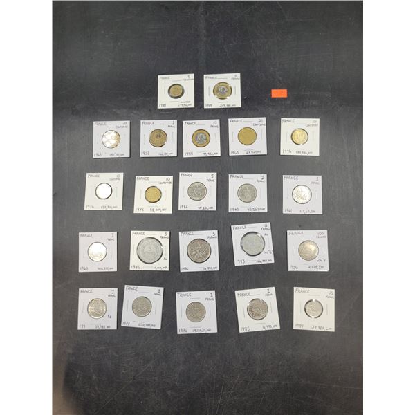 Assorted France Coin Lot