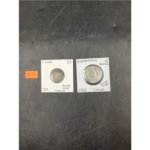 Vintage Canada & Guatemala Coin Lot
