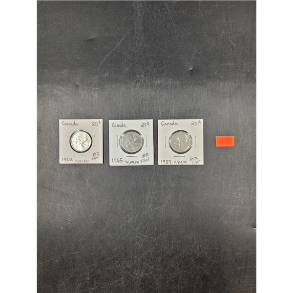 Silver Canadian Quarter Lot