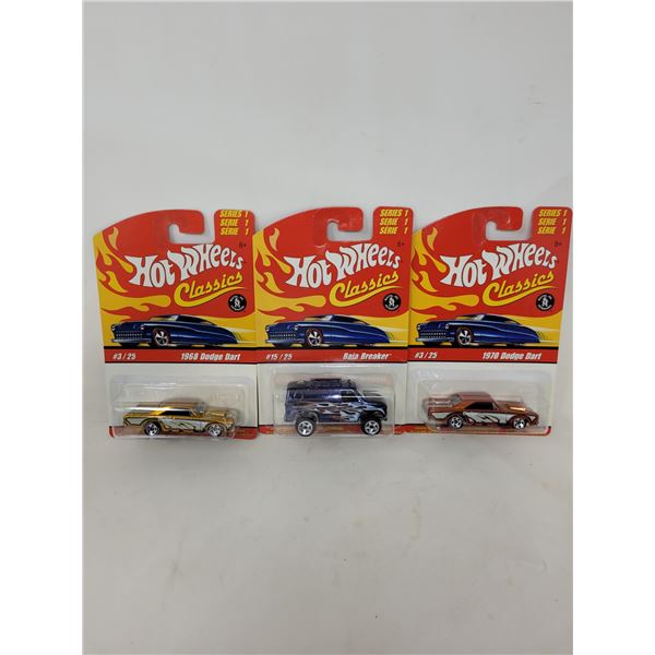 Hot Wheels Classics "1968 Dodge Dart", "1970 Dodge Dart" & "Baja Breaker"
