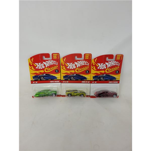 Hot Wheels Classics "Ford GT-40" & 2 "Purple Passion's"