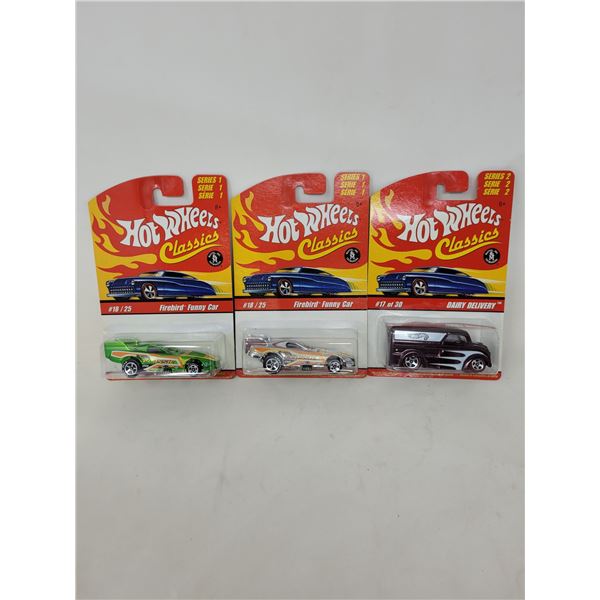 Hot Wheels Classics "Dairy Delivery" & 2 "Firebird Funny Car's"