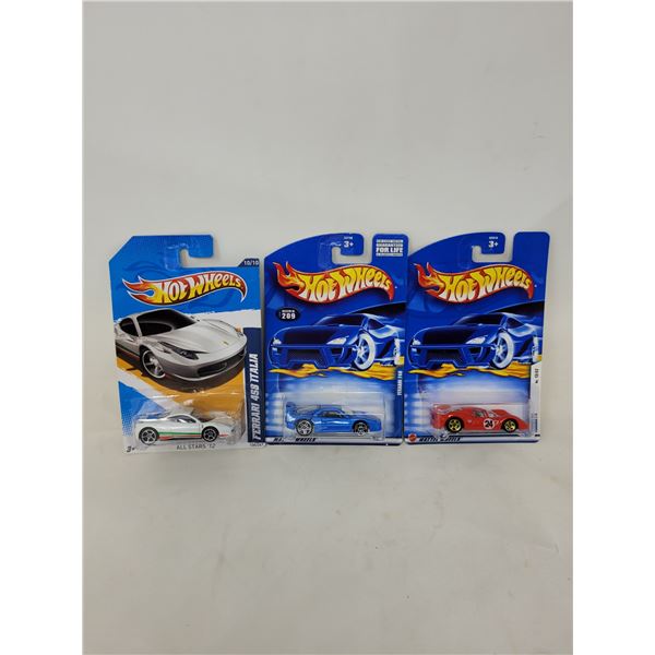 Hot Wheels "Ferrari 458 Italia", "Ferrari F40" & "Ferrari P4"