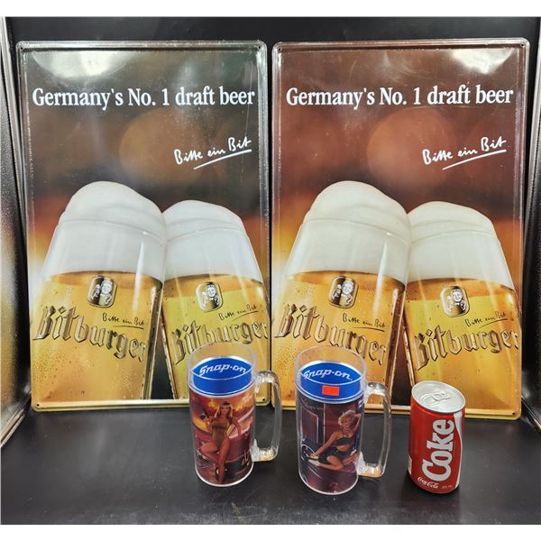 Beer Advertising Trays & Mugs