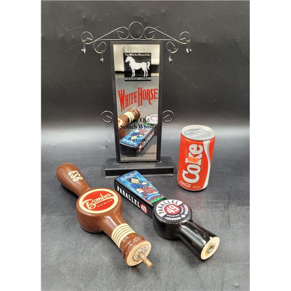 Beer Taps & Small Beer Advertising Mirror