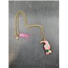 Betsey Johnson Colorful Crystal Parrot Necklace