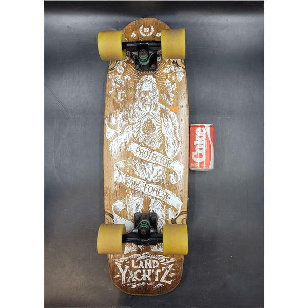 Wooden Land Yachtz Skate Board w/ "Protector Of The Forest" Design