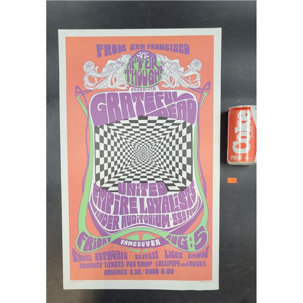 Grateful Dead Poster Vancouver 1966 By Bob Masse