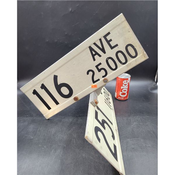 Vintage Cross Street Sign