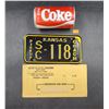 Image 1 : 1968 Kansas Coach Pickup License Plate