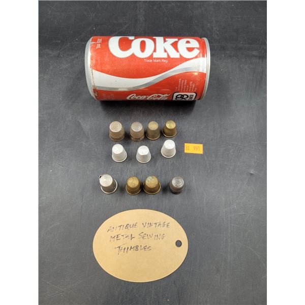 Antique Vintage Metal Sewing Thimbles
