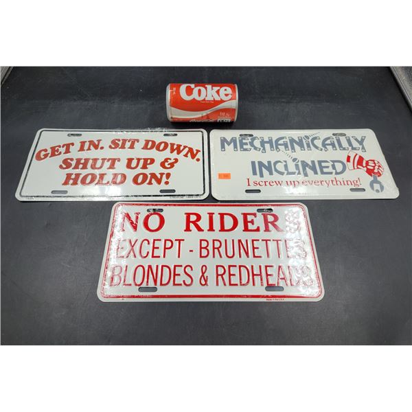 License Plate Style Signs