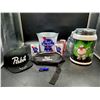 Image 1 : Pabst Blue Ribbon Advertising Lot & Ghost Busters 7-Eleven Drinking Jug