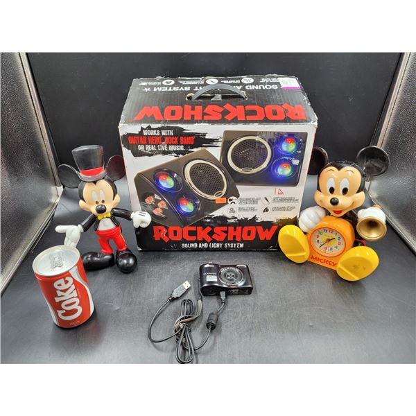 Rock Show Sound & Light System + Mickey Mouse Figurines