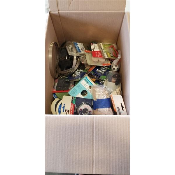 BOX OF ASSORTED ITEMS MOSTLY NEW
