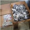 Image 1 : LOT OF NEW REPLACEMENT WHEELS WITH AXELS AND CLAMP RINGS