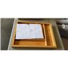 Image 2 : BAMBOO CUTLERY TRAY AND SHOE RACK IN BOX, ONLINE RETURNS