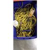 Image 1 : LARGE TOTE WITH EXTENSION CORDS AND ASSORTED TOOLS