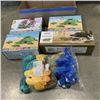 Image 1 : CROCODILE WITH BABIES, DINOSAURS AND TURTLE PLUSH ANIMALS