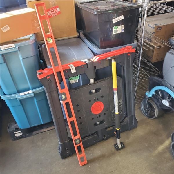 WORK TABLE WITH LOAD BAR AND LEVEL