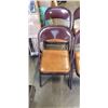 Image 2 : SET OF 4 METAL FOLDING CHAIRS
