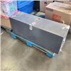 Image 1 : LARGE WOODEN TOOL BOX WITH SMALL BAG OF VALVES