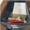 Image 1 : BIN OF CHEMISTRY BEAKERS