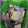 Image 2 : TOTE OF ASSORTED PARTS CLOTHESLINE ETC