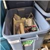 Image 1 : TOTE OF ASSORTED PARTS LIGHTING AND ELECTRICAL