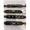 Image 2 : 4 NEW GENUINE LEATHER DOG COLLARS