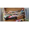 Image 2 : BOX OF HUNDREDS OF PENS, PENCILS AND CRAFTING ITEMS