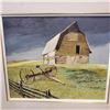 Image 2 : ANTIQUE MULLIGANS BARN OIL ON CANVAS, WITH DOCUMENTATION, HAND SIGNED
