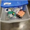Image 2 : PLASTIC ROLLING ORAGNIZER WITH ROPE AND STRAP CONTENTS