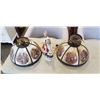Image 1 : ANTIQUE DECORATIVE GLASS AND PORCELAIN LAMPS