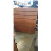 Image 1 : SINGLE SIZE TEAK HEADBOARD, RAILS SLATS AND FOOTBOARD INCLUDED - DOES NOT ASSEMBLE