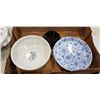 Image 2 : ANTIQUE SERVING DISHES AND PLATTER, AND GLASS ASHTRAY