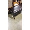 Image 3 : WROUGHT IRON LEATHER SEAT BENCH