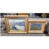 Image 1 : 2 ANTIQUE FRAMED OIL ON CANVAS, ONE IS SINGED IN PENCIL, CANNOT MAKE OUT TEXT