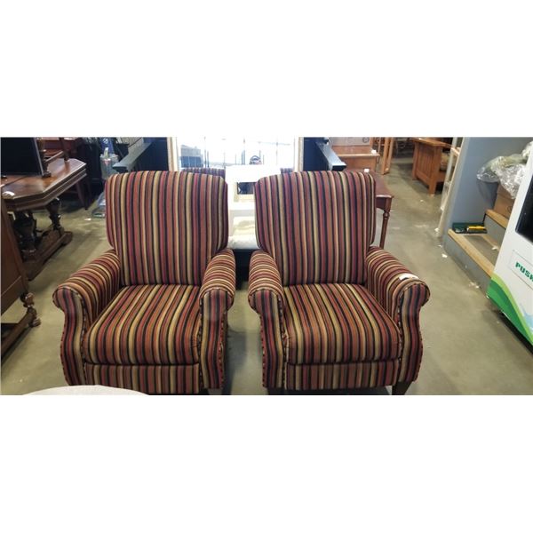 2 LAZY BOY WINGBACK RECLINERS, GOOD RECLINERS