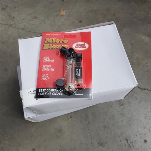 20 NEW MICRO BLAZER BUTANE TORCH LIGHTERS
