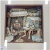 Image 2 : 2 VINTAGE 3D PICTURES AND BRASS LAMP