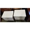 Image 2 : PAIR OF WHITE 2 DRAWER NIGHTSTANDS