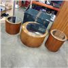 Image 1 : 3PC MODERN ROUND 'LUNAR' TABLES BY R.S ASSOCIATES MONTREAL