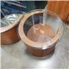 Image 2 : 3PC MODERN ROUND 'LUNAR' TABLES BY R.S ASSOCIATES MONTREAL