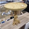 Image 1 : 2PC HIGHLY CARVED RESIN ACCENT TABLE